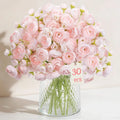 30Pcs Artificial Silk Ranunculus Flowers for DIY Bouquets