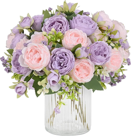 2-Pack Artificial Silk Peony Bouquet